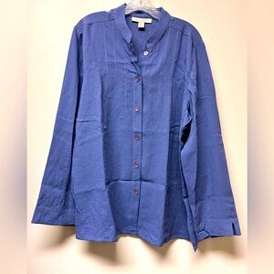 Appleseed's Blue Button Up Top